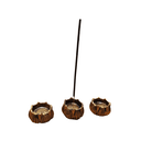 Ver imagem 4 de Kit 3 Pçs Incensario Porta Vela Flor De Lótus Dourado Loja Mistica Kit 3 incensários