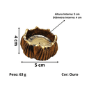 Ver imagem 5 de Kit 3 Pçs Incensario Porta Vela Flor De Lótus Dourado Loja Mistica Kit 3 incensários