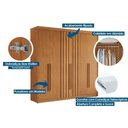 Ver imagem 3 de Guarda Roupa Casal Portugal Cinamomo 6 Portas de Bater 6 Gavetas Cinamomo MDF