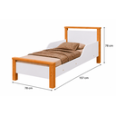 Ver imagem 5 de Mini Cama Infantil Branco e Mel com Colchão Ortobom Incluso Laterais de Proteção e Pés Madeira Maciç