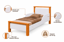 Ver imagem 4 de Mini Cama Infantil Branco e Mel com Colchão Ortobom Incluso Laterais de Proteção e Pés Madeira Maciç