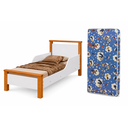 Ver imagem 6 de Mini Cama Infantil Branco e Mel com Colchão Ortobom Incluso Laterais de Proteção e Pés Madeira Maciç