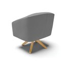 Ver imagem 5 de Poltrona Giratória Stella Linho Grafite A26 Base Madeira Ma30 - D'rossi