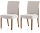 Ver imagem 6 de Conjunto Mesa de Jantar Dinant Vidro e Base Preta + Cadeiras Halle Encosto Estofado - 67642