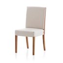 Ver imagem 4 de Conjunto Mesa de Jantar Dinant Vidro e Base Preta + Cadeiras Halle Encosto Estofado - 67642