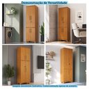 Ver imagem 6 de Armário Multiuso Blanc 4 Portas 4 Prateleiras 100% MDF Canela - Rio Doce