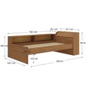 Ver imagem 3 de Cama Solteiro com Nicho Aria Espresso Móveis Marrom/Nogal