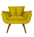 Ver imagem 3 de Kit 02 Poltronas Decorativa Sala E Recepção Opala Suede Amarelo - LM DECOR