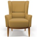 Ver imagem 5 de Kit 02 Poltronas Decorativa Fixa Base de Madeira Milena D02 Veludo Mostarda B-260 - Lyam Decor