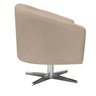 Poltrona Giratória Stella Linho Grosso Bege A19 Base Cromada - D'Rossi - 4