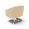 Poltrona Giratória Stella Suede Bege Base Cromada - D'rossi - 5