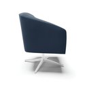 Ver imagem 4 de Poltrona Giratória Stella Suede Azul Marinho Base Cromada - D’Rossi