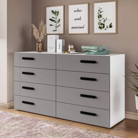 Cômoda Organizadora 150cm com 8 Gavetas 240838 Linha Lisboa Politorno
