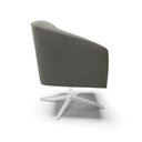 Ver imagem 4 de Poltrona Giratória Stella Suede Grafite Base Cromada - D'Rossi