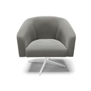 Ver imagem 3 de Poltrona Giratória Stella Suede Grafite Base Cromada - D'Rossi