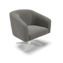Ver imagem 1 de Poltrona Giratória Stella Suede Grafite Base Cromada - D'Rossi