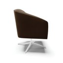 Ver imagem 4 de Poltrona Giratória Stella Suede Marrom Base Cromada - D'Rossi