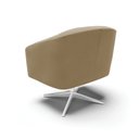 Ver imagem 5 de Poltrona Giratória Stella Suede Marrom Rato Base Cromada - D'Rossi