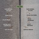 Ver imagem 3 de Kit 3 Capas para Almofada Drapeada Veludo Quadrada Várias Cores Cor:cinza Claro