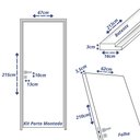 Ver imagem 3 de Kit Porta de Madeira 210x62cm Batente 16cm Lisa Primer Uniportas Abertura Esquerda