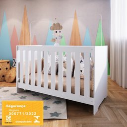 Berço Mini Cama 3 em 1 La003 Branco Comm - 7