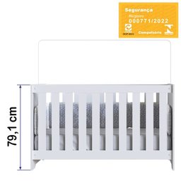 Berço Mini Cama 3 em 1 La003 Branco Comm - 13