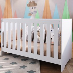 Berço Mini Cama 3 em 1 La003 Branco Comm - 8