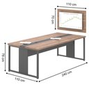 Ver imagem 2 de Mesa de Reunião com Painel Tv 40 Pol Porto Noce Preto