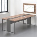 Ver imagem 1 de Mesa de Reunião com Painel Tv 40 Pol Porto Noce Preto