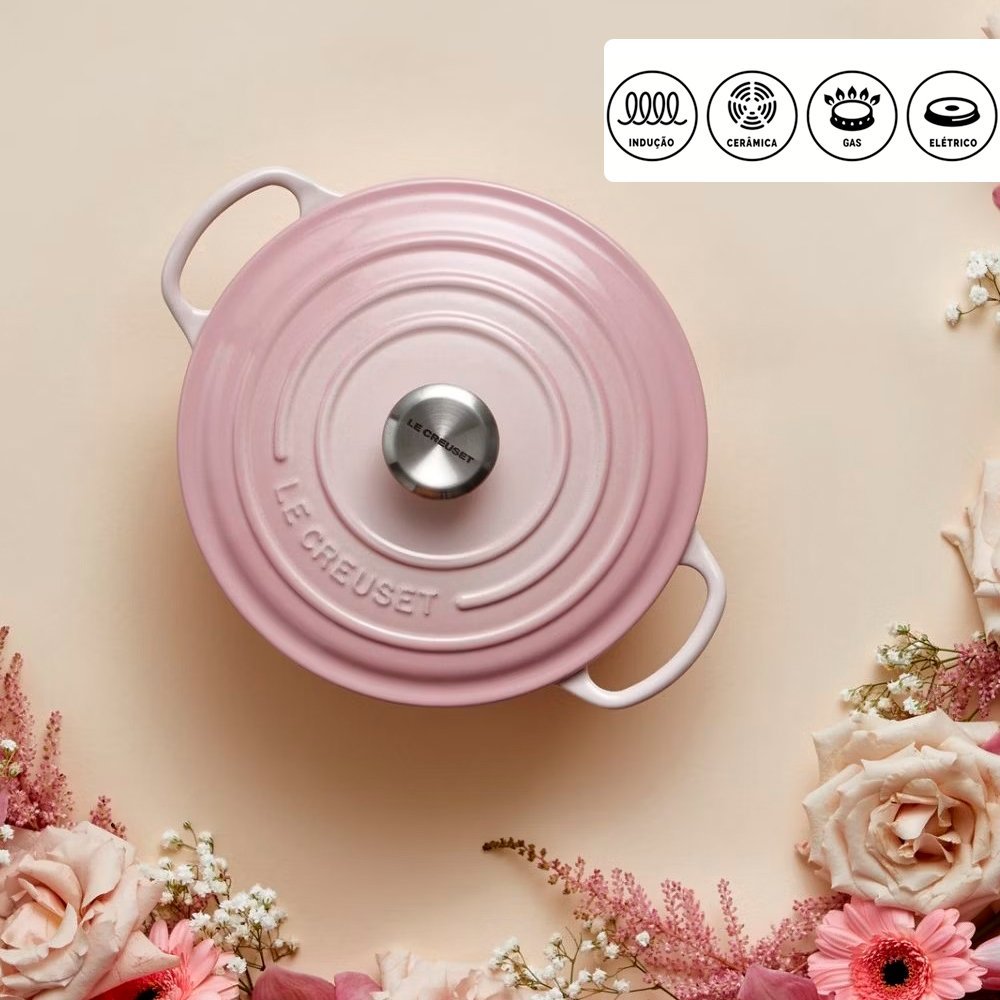 Caçarola Le Creuset Ferro Fundido Signature 24cm Rosa - 5