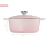 Caçarola Le Creuset Ferro Fundido Signature 24cm Rosa - 2