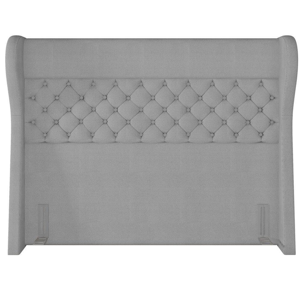 キメラ Cabeceira Cama Box King 195 Cm P05 Madrid Linho Cinza Escuro