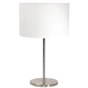 Abajur de Inox com Cúpula e Base Redonda Design Moderno e Sofisticado