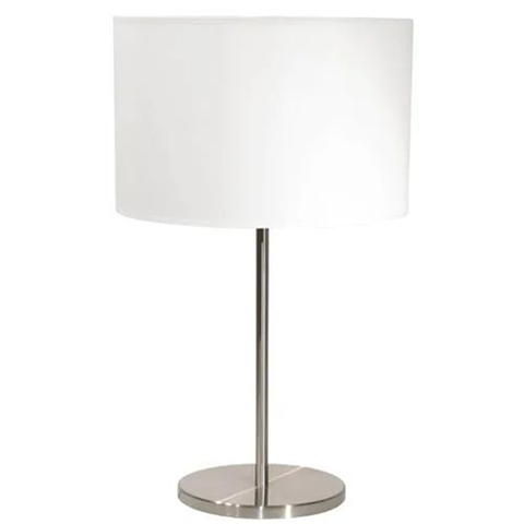 Abajur de Inox com Cúpula e Base Redonda Design Moderno e Sofisticado