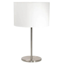 Ver imagem 1 de Abajur de Inox com Cúpula e Base Redonda Design Moderno e Sofisticado