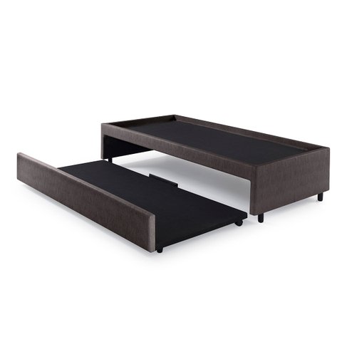 Bicama Box para Dois Colchões Solteiro 88x188 Corino Linho