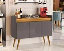Ver imagem 1 de Buffet Gold 3 Portas Preto com Mel Primus Cinza/mel