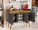 Ver imagem 2 de Buffet Gold 3 Portas Preto com Mel Primus Cinza/mel