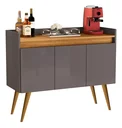 Ver imagem 4 de Buffet Gold 3 Portas Preto com Mel Primus Cinza/mel