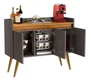 Ver imagem 3 de Buffet Gold 3 Portas Preto com Mel Primus Cinza/mel