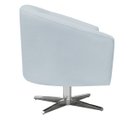 Ver imagem 5 de Kit 2 Poltronas Giratória Stella Linho Cinza Claro A05 Base Cromada - D'Rossi