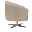 Ver imagem 5 de Kit 2 Poltronas Giratória Stella Linho Grosso Bege A19 Base Cromada - D'Rossi