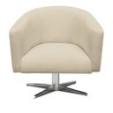 Ver imagem 4 de Kit 2 Poltronas Giratória Stella Linho Areia A27 Base Cromada - D'Rossi