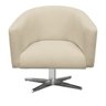 Kit 2 Poltronas Giratória Stella Linho Areia A27 Base Cromada - D'Rossi - 4