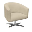 Ver imagem 3 de Kit 2 Poltronas Giratória Stella Linho Areia A27 Base Cromada - D'Rossi