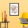 Quadro Decorativo Geométrico Hexágonos Rosinhas - 2