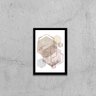 Quadro Decorativo Geométrico Hexágonos Rosinhas - 1