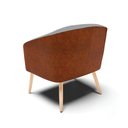 Ver imagem 6 de Kit 2 Poltronas Stella Corano Nozes Cr02 com Linho Cinza A26 Pés Palito Castanho