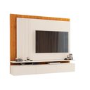 Ver imagem 2 de Painel De Parede Para Tv Até 60 Polegadas Ripado Freijó Off White Luapa Móveis
