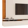Painel De Parede Para Tv Até 60 Polegadas Ripado Freijó Off White Luapa Móveis - 3